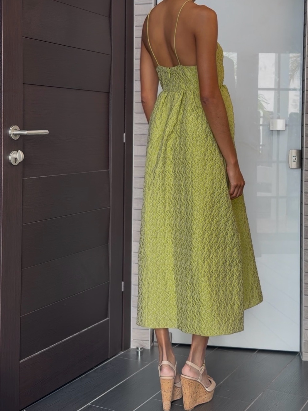 ASOS Yellow Ruched Sundress Spaghetti Strap - Picture 7 of 12